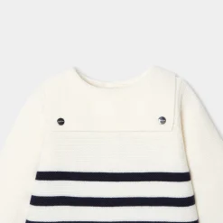 Jacadi Barboteuse bébé Mon premier - BLANC/MARINE Discount