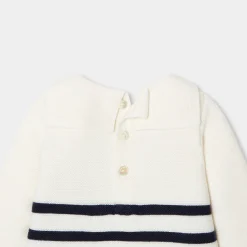 Jacadi Barboteuse bébé Mon premier - BLANC/MARINE Discount