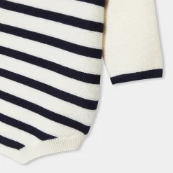 Jacadi Barboteuse bébé Mon premier - BLANC/MARINE Discount