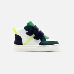 Jacadi Baskets montantes bébé garçon - BLANC/VERT Discount