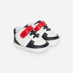 Jacadi Baskets souples bébé garçon - MARINE/BLANC Outlet