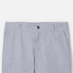 Jacadi Bermuda rayé enfant garçon - BLANC/BLEU Discount