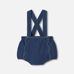 Jacadi Bloomer bébé fille en jean léger - DENIM FONCE Outlet