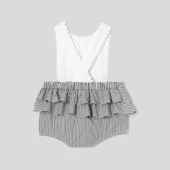 Jacadi Bloomer bébé fille en popeline - GRIS/BLANC Hot