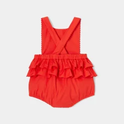 Jacadi Bloomer bébé fille en popeline - ROUGE BRIQUE Clearance