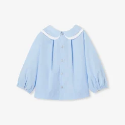 Jacadi Blouse bébé fille en fil à fil de coton - BLEU/BLANC Online