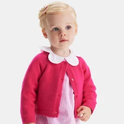 Jacadi Blouse bébé fille rayée - BLANC/ROSE Discount