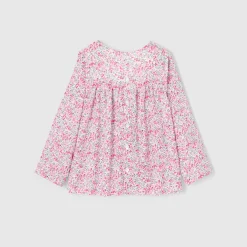 Jacadi Blouse en tissu Liberty enfant fille - x Tohana - ROSE/GRIS Clearance