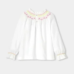 Jacadi Blouse enfant fille en flanelle - blanc BLANC JACADI Outlet