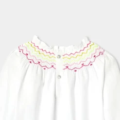 Jacadi Blouse enfant fille en flanelle - blanc BLANC JACADI Outlet