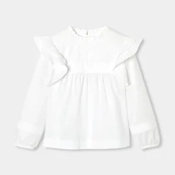 Jacadi Blouse enfant fille en popeline - blanc BLANC JACADI Clearance