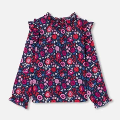 Jacadi Blouse enfant fille en tissu Liberty - lore MARINE/MULTICO Best