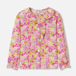 Jacadi Blouse enfant fille en tissu Liberty - lore BLANC/MULTICO Sale