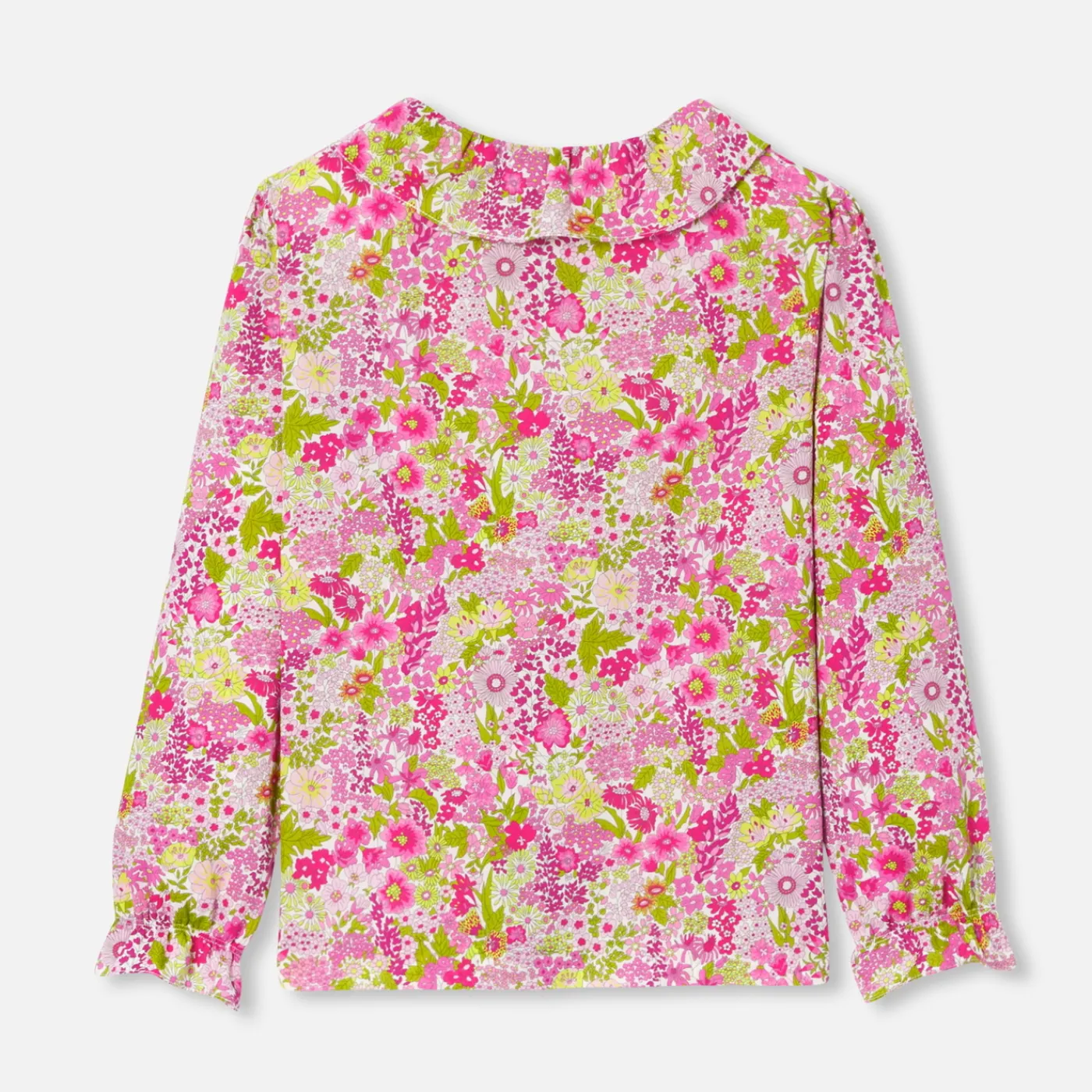 Jacadi Blouse enfant fille en tissu Liberty - lore BLANC/MULTICO Sale