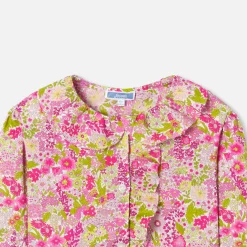Jacadi Blouse enfant fille en tissu Liberty - lore BLANC/MULTICO Sale
