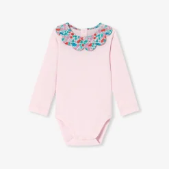 Jacadi Body bébé fille à col en Tissu Liberty - rose poudre ROSE POUDRE JACADI Outlet