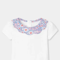 Jacadi Body bébé fille à col en tissu Liberty - blanc BLANC JACADI Sale