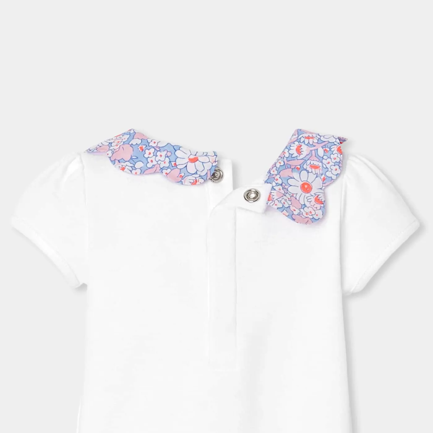 Jacadi Body bébé fille à col en tissu Liberty - blanc BLANC JACADI Sale