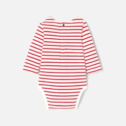 Jacadi Body manches longues bébé garçon - ROUGE/BLANC Sale