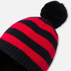 Jacadi Bonnet bébé à rayures - MARINE/ROUGE New