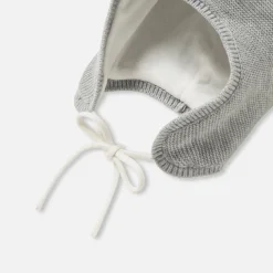 Jacadi Bonnet bébé fille à pompon - gris chine clair GRIS CHINE CLAIR JACADI New