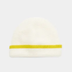 Jacadi Bonnet bébé fille doublé en micropolaire - BLANC/JAUNE Discount