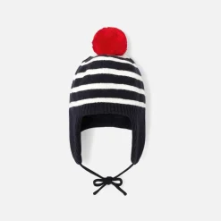 Jacadi Bonnet bébé garçon à rayures - marine MARINE JACADI