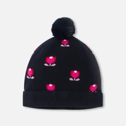 Jacadi Bonnet enfant fille doublé en micropolaire - lore MARINE/MULTICO