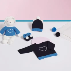 Jacadi Bonnet Love Maille collection solidaire - MARINE/BLEU Clearance