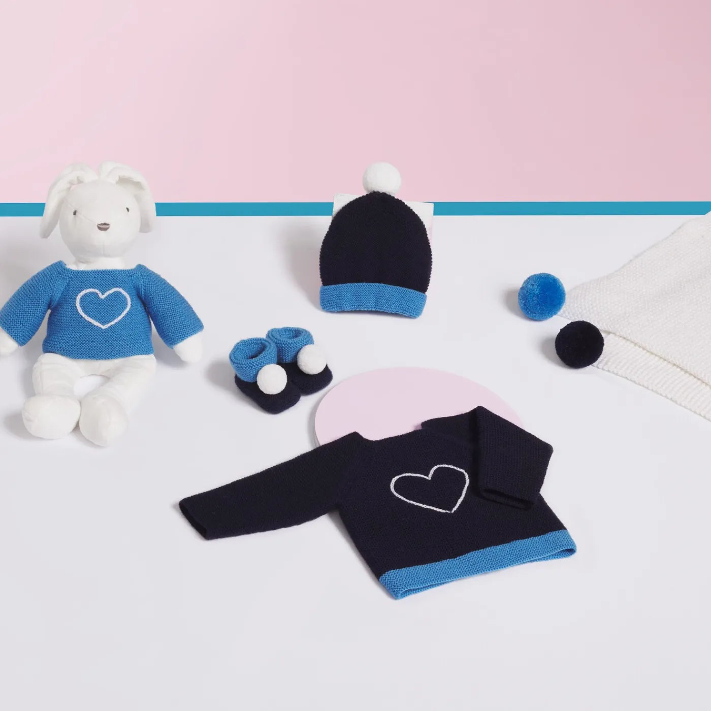 Jacadi Bonnet Love Maille collection solidaire - MARINE/BLEU Clearance