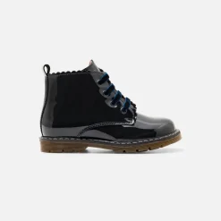Jacadi Bottillons bébé fille en cuir lisse - marine MARINE JACADI Outlet