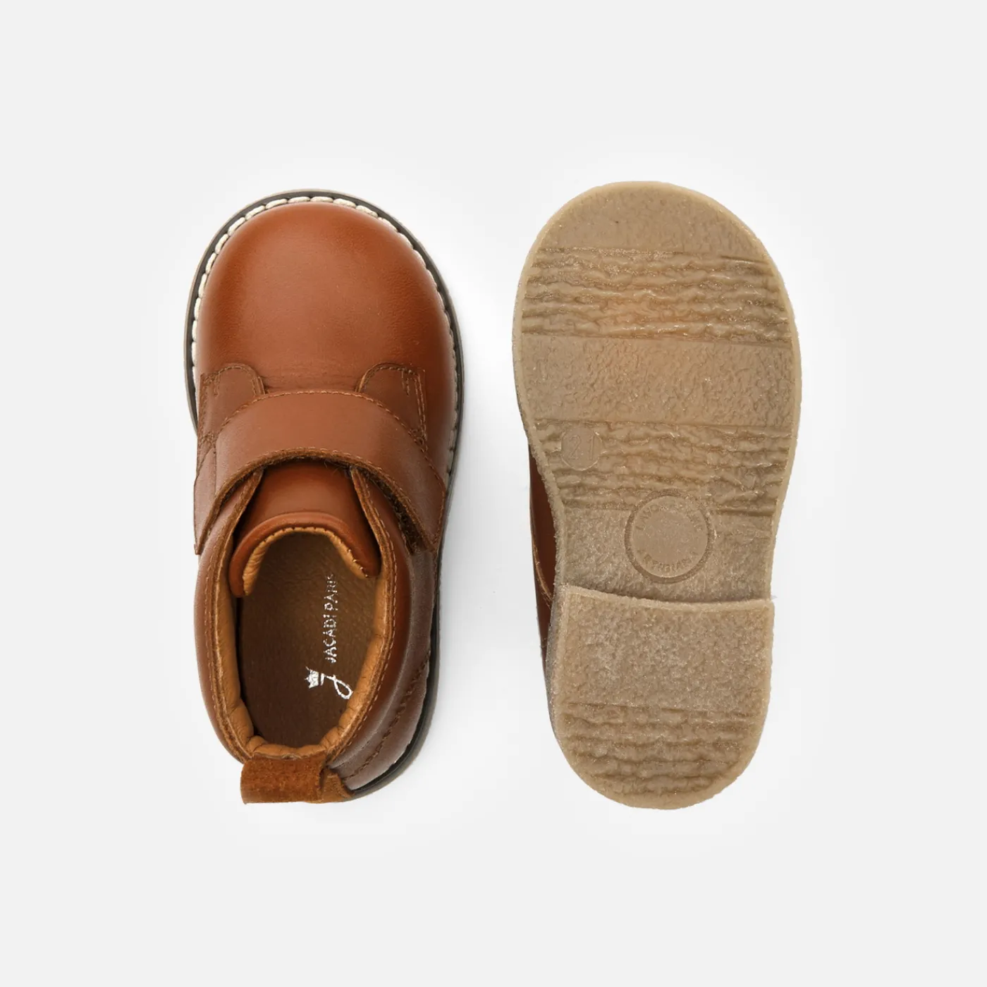 Jacadi Bottillons bébé garçon en cuir lisse - NATUREL
