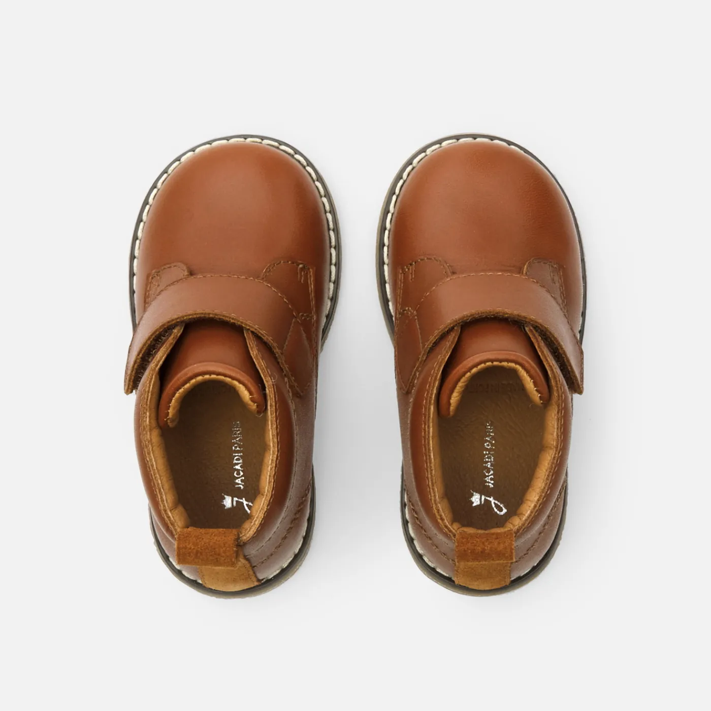 Jacadi Bottillons bébé garçon en cuir lisse - NATUREL