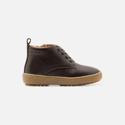 Jacadi Bottillons bébé garçon en cuir - MARRON New