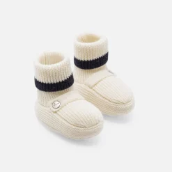 Jacadi Bottons bébé en laine - BLANC/MARINE Online