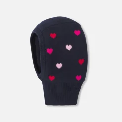 Jacadi Cagoule bébé fille à petits cœurs - lore MARINE/MULTICO Outlet
