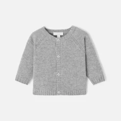 Jacadi Cardigan bébé en cachemire - gris chine clair GRIS CHINE CLAIR JACADI Clearance