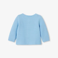 Jacadi Cardigan bébé en coton - BLEU OCEAN Sale