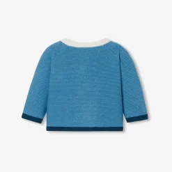 Jacadi Cardigan bébé en point mousse - lore BLEU/MULTICO Sale