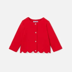Jacadi Cardigan bébé fille en molleton - rouge ROUGE JACADI