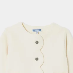 Jacadi Cardigan bébé fille en polaire BLANC DOUX JACADI Discount