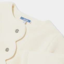 Jacadi Cardigan bébé fille en polaire BLANC DOUX JACADI Discount