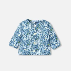 Jacadi Cardigan bébé fille en Tissu Liberty - lore BLEU/MULTICO Sale