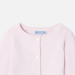 Jacadi Cardigan bébé fille laine et coton - rose pale ROSE PALE JACADI Discount