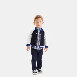 Jacadi Cardigan Teddy bébé garçon - MARINE/BLANC Online