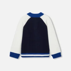 Jacadi Cardigan Teddy bébé garçon - MARINE/BLANC Online