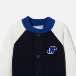 Jacadi Cardigan Teddy bébé garçon - MARINE/BLANC Online