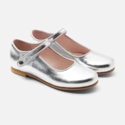 Jacadi Charles IX enfant fille en cuir glacé - ARGENT New