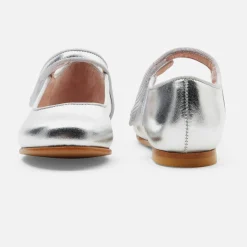 Jacadi Charles IX enfant fille en cuir glacé - ARGENT New