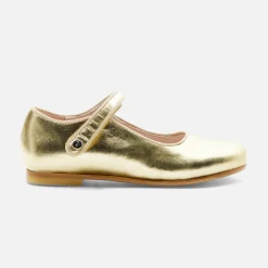 Jacadi Charles IX enfant fille en cuir glacé - OR JAUNE Outlet